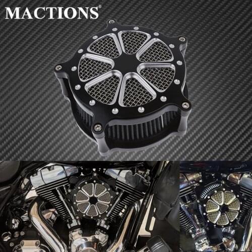 Motorcycle Air Cleaner Intake Filter System Air Filter Kits For Harley Touring Road King Road Street Glide 2008-2016 FLHR FLHX