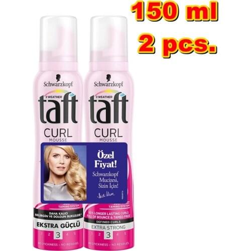 TAFT Hair Gel Wax Hair Foam Curl Enhancer 150 ml + 150 ml / 2 pcs