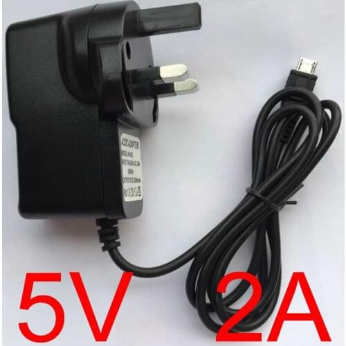 1PCS 5V 2A AC 100V-240V High quality DC 2000mA Micro USB Charger for Tablet PC Power Adapter Supply UK plug