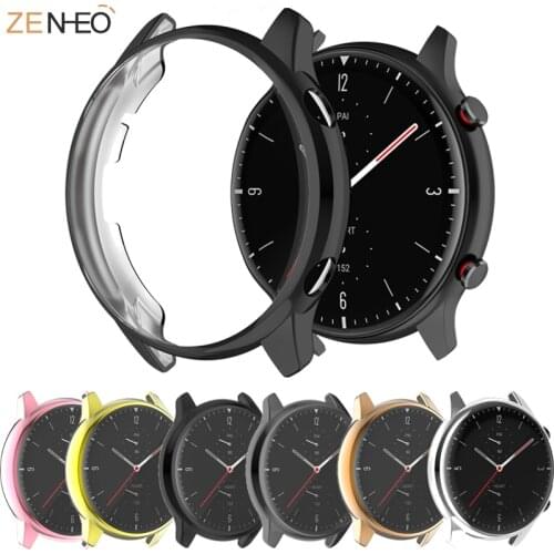 For Huami Amazfit GTR 2 /GTR 2e Electroplate TPU Case Full Cover Plating Bumper Shockproof Protective Case Protector Shell