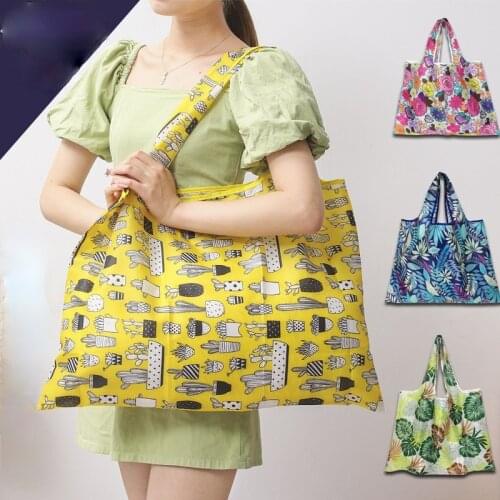 1PC New Oxford Cloth Large Shopping Bag Foldable Waterproof Gift Bag Portable Foldable Supermarket Shopping Bag