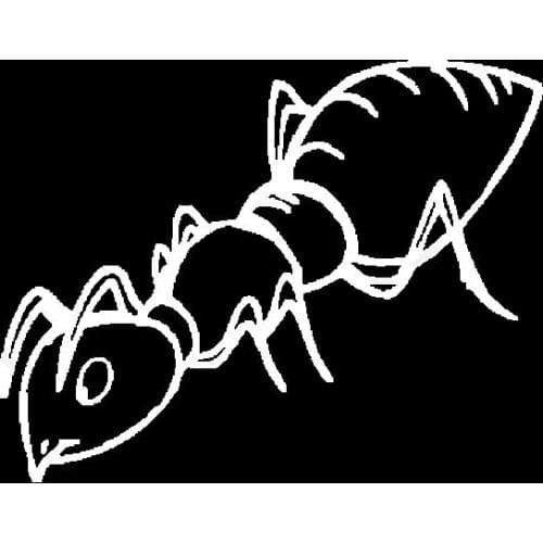 14CM*11.2CM Nifty Cute Ant Delicate Vinyl Decal Nice Car Sticker Black/Silver C19-0817