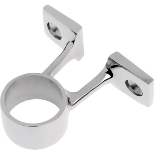 2 Pack 316 Stainless Steel Marine Boat Hand Rail Fitting 90 Degree Center Stanchion for 1-inch 25mm Tubing, Silver