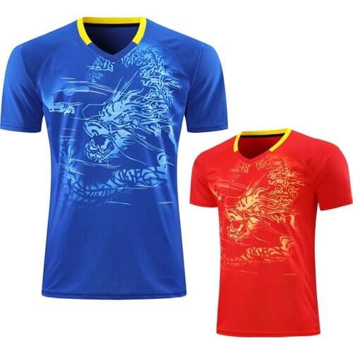 2021 CHINA Dragon Team table tennis shirt Men / Women, pingpong shirt , Quick Dry table tennis Shirts , sports running t shirts
