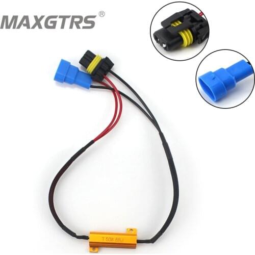 2x H1 H3 H4 H7 H8 H11 9005 9006 50W Car LED Turn Singal Load Resistor Canbus Error Free for BMW Audi Wiring Canceller Decoder