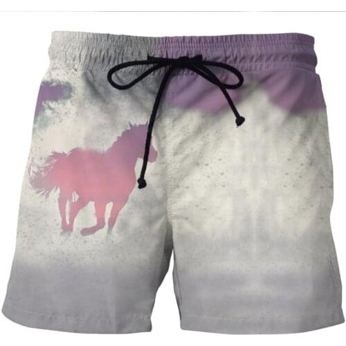 3D Red Horse Print Mens Summer Sporting Shorts 2017 New S To 6xL Plus Size Boys Walking Jogging Gym Shorts