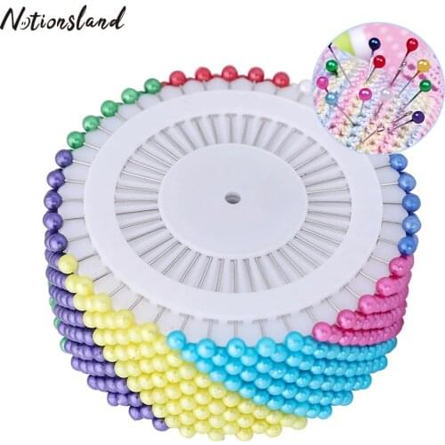400PCS Multicolor Straight Pins Round Pearl Head Pin for Sewing Quilting Pins DIY Crafts Making Dressmaking Pin Accessories