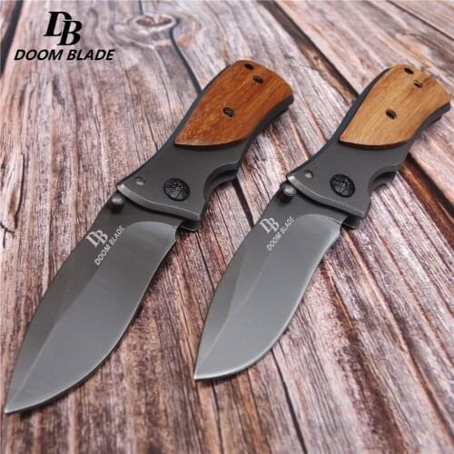 5.9" 55-56HRC Knives Mini Folding Knife with Carabiner Hanging Buckle Hike Outdoor Camp Survive Kit Portable Pocket Tool