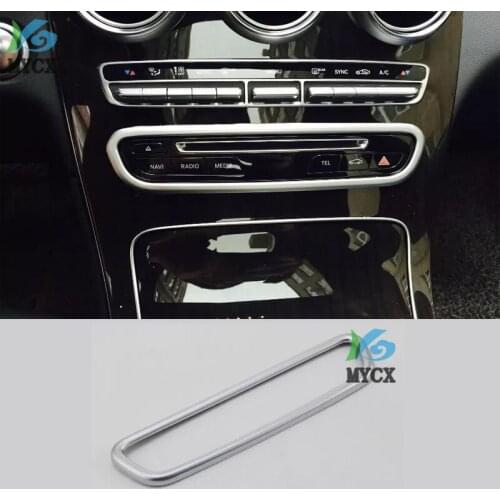 ABS Car CD Plates Air Conditioning Switch Panel Cover Trim For Mercedes Benz GLC Class X253 GLC200 GLC250 GLC300 2015 2016 2017