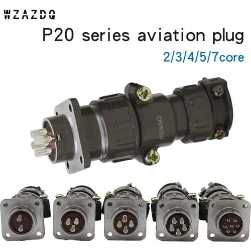 P20 series Aviation plug socket round connector 2.3.4.5.7core diameter 20MM aviation plug