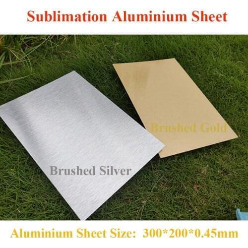 12sheets A4 Size Blank Sublimation Brushed Silver Metal Plate Aluminium sheet Printing Sublimation Ink Heat Transfer DIY Craft