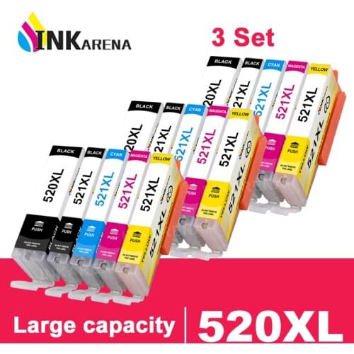 Ink Cartridges PGI 520 CLI 521 for Canon Cartridge PIXMA iP3600 4600 4700 MP 540 550 560 620 630 640 980 MX860 Printer Full Ink