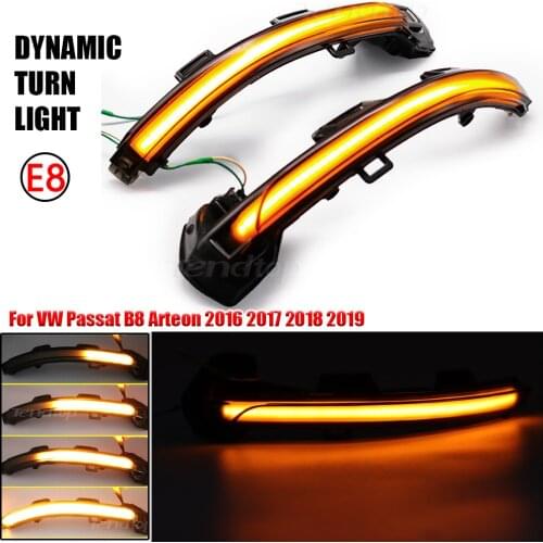 2pcs/Lot Dynamic Blinker LED Turn Signal Lamp Rearview Mirror Light For VW Passat B8 Arteon 2015 2016 2017 2018 2019