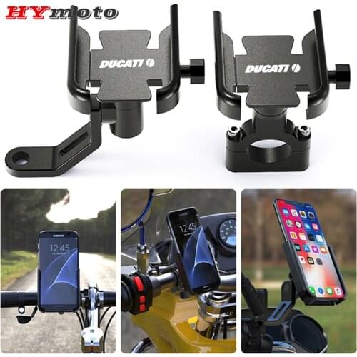 For DUCATI Monster 696 796 795 M1100 15-17 MULTISTRADA 950 1200S ENDURO 15-17 CNC Holderbar Mobile Phone GPS Stand Plate Bracket