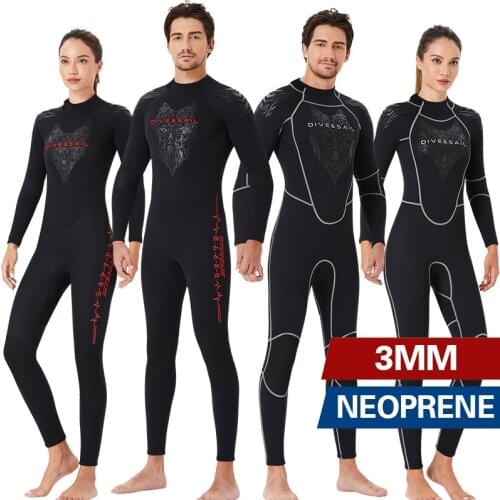 3MM Mens Women Full Body Wetsuit Men Neoprene Long Sleeves Dive Suit Perfect Swimming Scuba Diving Snorkeling Surfing New 2021