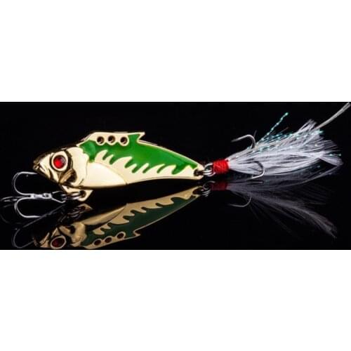 Gorgons Fishing Tackle Exquisite Artificial Metal Lure Vibration Bass Fishing Sinking Lipless Crankbait Metal Vib Bait