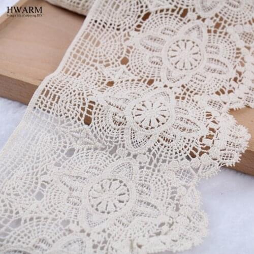 HWARM 3yard cotton arts craft sewing fabric african lace fabric bow ribbon wedding decoration trim DIY Thickening Widening laces