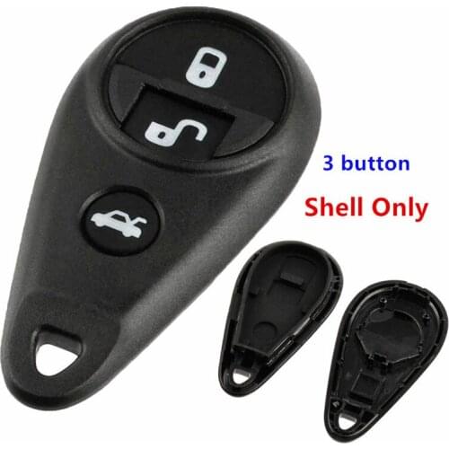 Keyecu 3 Button Replacement Remote Keyless Entry Remote Shell Case & Pad FOB for Subaru Legacy Impreza Tribeca Outback 2000-2009
