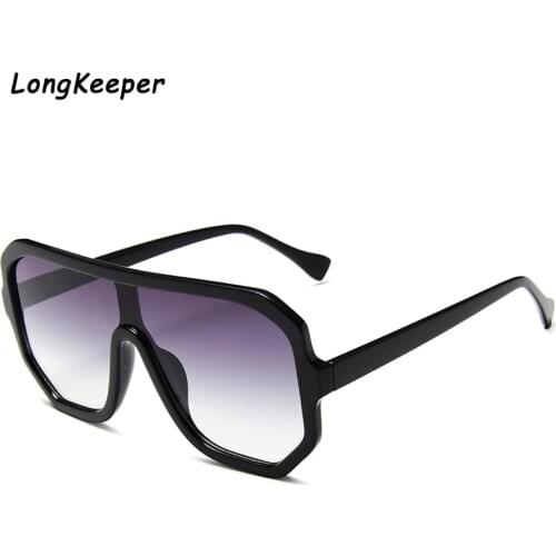Square Men Sunglasses 2019 Sun Glasses Women Gradual Glasses Fashion Oversized Leopard Goggle Eyewears UV400 Gafas de sol