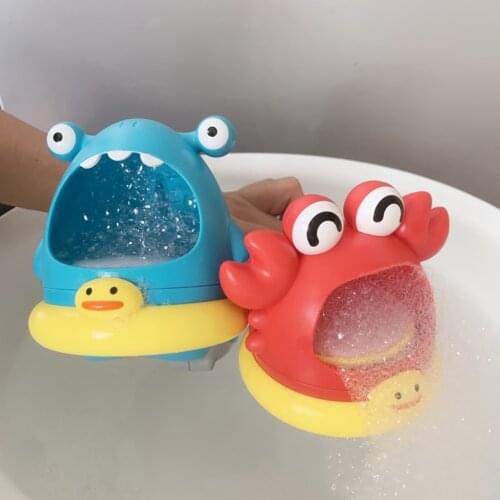 Bubble Machine Baby Bath Toy Bubble Blowing Maker Blower Bathtub Pool Foam Making Machine Bathroom Kids Play Water Games Toy Set