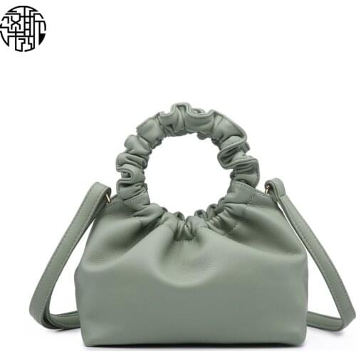 Zenos INS Fashion Smooth Pu Leather Elegant Shoulder Bag Crossbody Bag For Girl Female Handbag