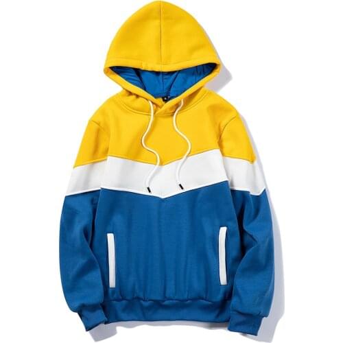 Mens Hoodies Winter Autumn Fleece Hoodies Men Casual Sweatshirts Brand Patchwork Mens Hoodie Streetwear Fashion Pullovers Tops
