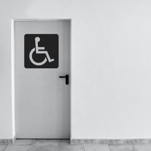 Person With Disability Signage Wall Sticker Signage Mural For Comfort Room Decoration A002081