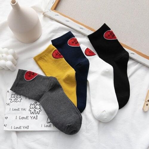 Socks Women Autumn And Winter Tube Womens Socks Heel Love English Love College Style Japanese Womens Socks Zhuji Factory Whole