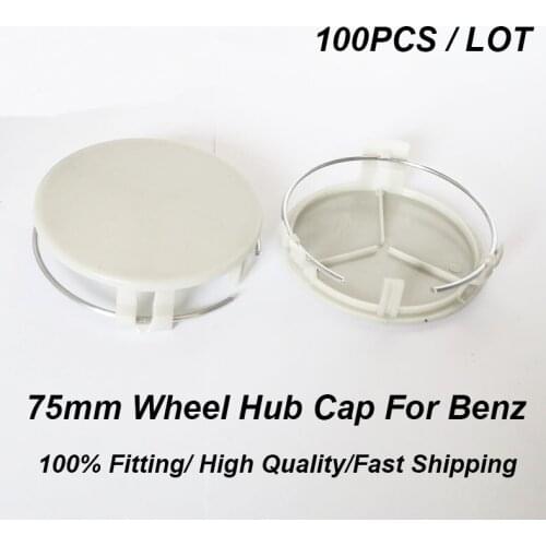 Wholssale 100pcs/set for W124 W201 AMG W202 W212 W220 gray base 75mm 7.5cm Car Styling Wheel Center Cap Covers 100pcs