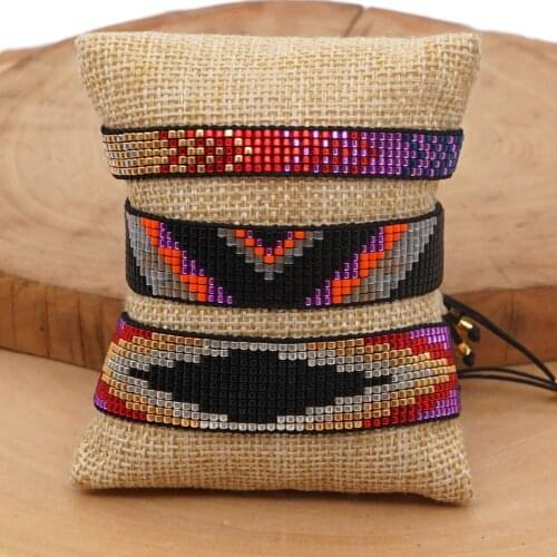 Go2boho Miyuki Woven Bracelet For Ladies Vintage Pulseira Handmade Jewellery Gift For Friends Pattern Bracelets Mexican Jewelry