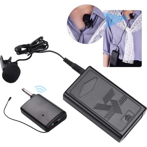 Portable Lavalier Lapel Collar Clip-on Wireless Microphone Voice Amplifier for Lecture Conference Speech Promotion