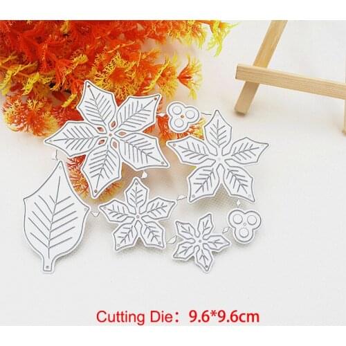 Craft metal cutting dies cut die mold Christmas flower leaves Scrapbook paper craft knife mould blade punch stencils dies