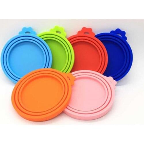 Dog Supplies Portable Silicone Dog Cat Can Lid Home Pet Products Convenient and durable Reusable Pet Food Can Cover Fast ship