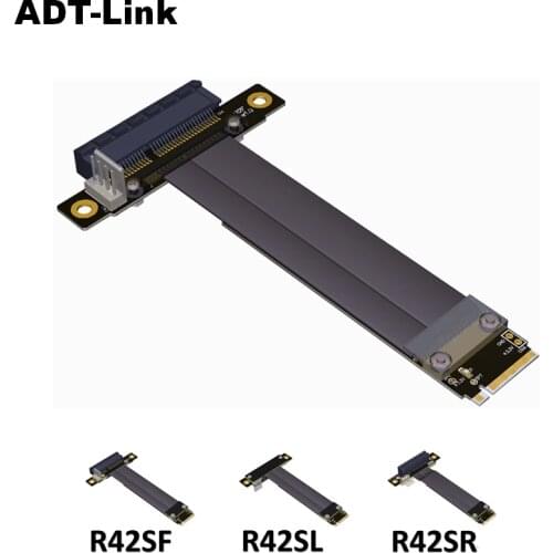 R42SF/R42SL/R42SR PCIe x4 3.0 Extension Cable PCI Express 4x To M.2 NVMe M Key 2280 Riser Card Gen3.0 Extender Line 32G/bps