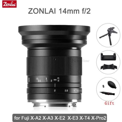 Zonlai 14mm F2 Ultra Wide Angle Manual Focus Prime Lens for Fujifilm X-mount X-E3 X-T1 X-T2 X-T10 X-T20 X-Pro1 X-Pro2 Camera