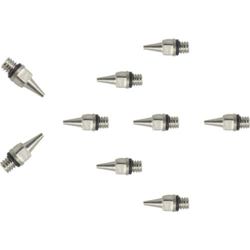 20pcs High Quatity 0.2mm/0.3mm/0.5mm Stainless Steel Airbrush Spray Gun Nozzle Replacement Kit