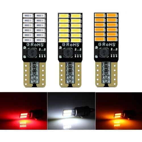 2x T10 W5W 4015 24SMD Canbus No error LED Bulb 12V 6000K 194 168 5W5 LED Signal Light Auto Clearance Wedge Side Lamps White