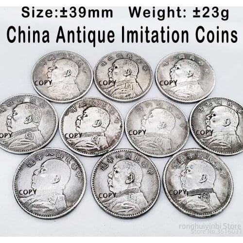 39mm Chinese Souvenir 10pcs Classic Coin COPY Collectibles Yuan Shikai OF The Republic Of China Coins
