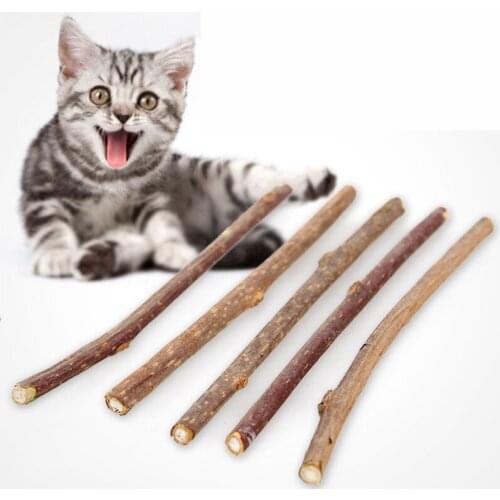 5/10/20pcs/lot Natural Matatabi Pet Cat Snacks Sticks Cleaning Tooth Catnip Cat Toys Actinidia Silvervine Pet Toy For Cats