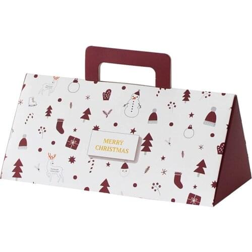 5pcs Kraft Paper Bags Candy Bar Sweet Candy Cookie Packaging Box with White Tag Ribbon New Year 2019 Christmas Gift