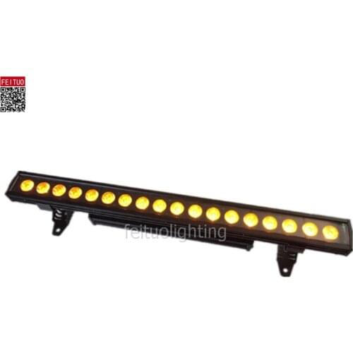 8/lot waterproof rgbwa uv 18*18W Dmx 6 in 1 Battery Power Rechargeable Wireless wall washer led fixture