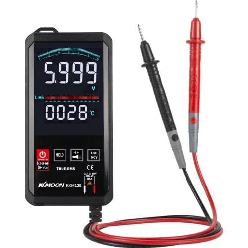 KKmoon Automatic Digital Multimeter Tester with Test Leads 4.7 Inch Touching Screen Multimeter Capacitance Meter 6000 Counts