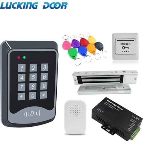 RFID Door Access Control System Kit with keys keyboard Power Supply door lock electronic 180KG Smart Door Access Control System