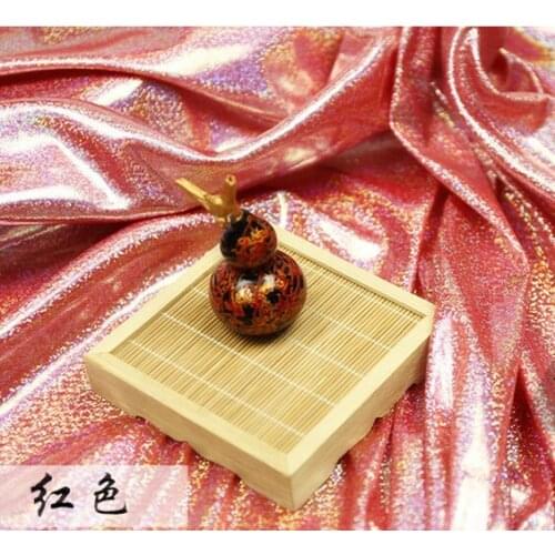 Fluorescent Fabric Laser 2 Ways Stretch Knit Colorful Shiny Fabric Stage Wedding Decor Tissue For Sewing doll cloth 150cm*50cm