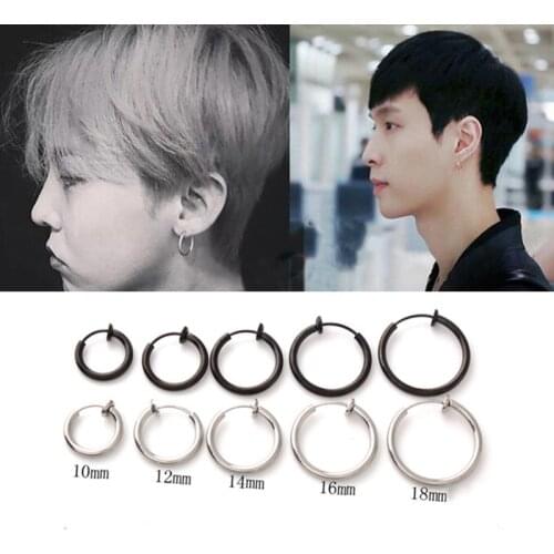 1 Piece Fashion Fake Nose Ring Goth Punk Lip Ear Nose Clip On Fake Septum Piercing Nose Ring Hoop Lip Hoop Rings Earring