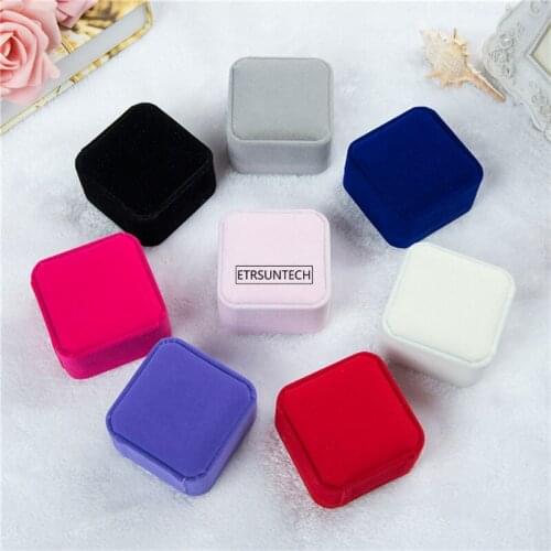 100pcs Square Wedding Velvet Earrings Ring Storage Box Jewelry Display Case Holder Gift boxes Amazing organizer