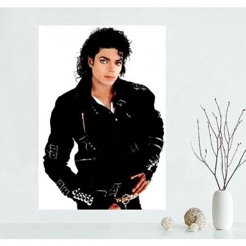 Best Nice Michael Jackson is serious performance Poster Home Decoration Canvas Poster Print Cloth Fabric Poster Nice Posters