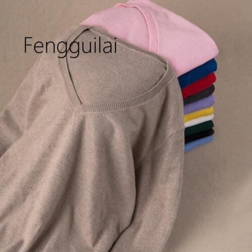 Soft Cashmere Elastic Sweaters and Pullovers for Women Autumn Winter Sweater V-Neck Female Jumper 5XL Knitted Brand Tops