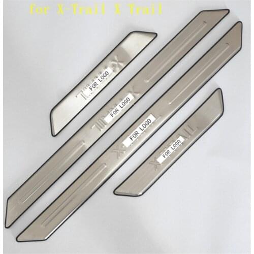 Stainless Steel Door Sill Scuff Plate for 2008-2013 Nissan X-Trail X Trail XTrail Welcome Pedal Trim Car Styling Accessories
