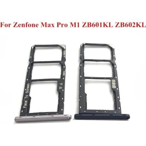 New Sim Card Slot Tray Holder SD Card Adapter Part For ASUS Zenfone Max Pro M1 ZB601KL ZB602KL